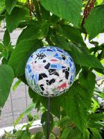 Boule mosaique deco de jardin vache