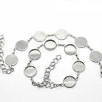 Bracelet chaine bijoux support quilling argent vue recto verso