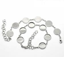 Bracelet chaine bijoux support quilling argent vue recto verso