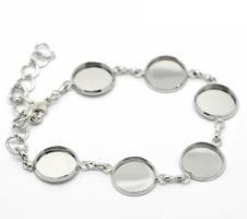 Bracelet chaine bijoux support quilling argent
