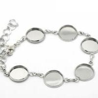 Bracelet chaîne support bijoux quilling argenté