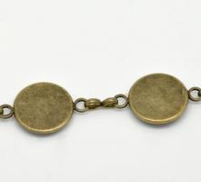 Bracelet chaine bijoux support quilling bronze gros plan