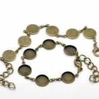 Bracelet chaine bijoux support quilling bronze vue dessous dessus