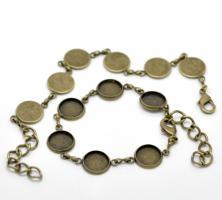 Bracelet chaine bijoux support quilling bronze vue dessous dessus
