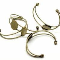 Bracelet support quilling plateau ajustable diy customiser decorer bijoux bronze lot groupe
