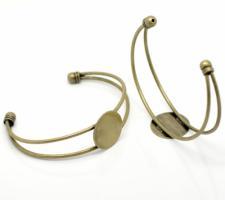 Bracelet support quilling plateau ajustable diy customiser decorer bijoux bronze vue dessous