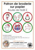 Broderie papier boule de noel 2 loisirs creatifs eugenie patron a broder