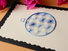 Broderie papier carte a broder fil degrade