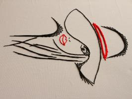 Broderie papier carte a broder toile a peindre
