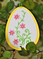 Broderie papier oeuf loisir creatif eugenie fleur arabesque