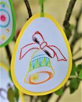 Broderie papier oeuf paques loisir creatif eugenie cloche