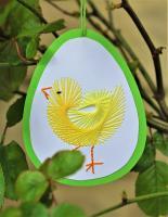 Broderie papier oeuf paques loisir creatif eugenie poussin