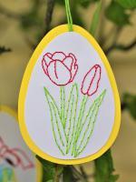 Broderie papier oeuf paques loisir creatif eugenie tulipe