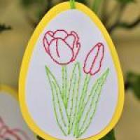 Broderie papier oeuf paques loisir creatif eugenie tulipe
