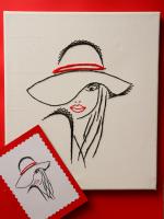 Broderie sur papier carte a broder agrandir le patron