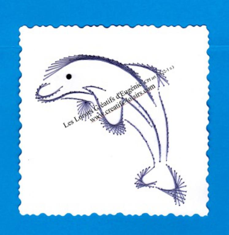 Broderie sur papier carte a broder dauphin loisir creatif eugenie 03