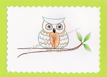 Broderie sur papier carte a broder loisirs creatifs hibou