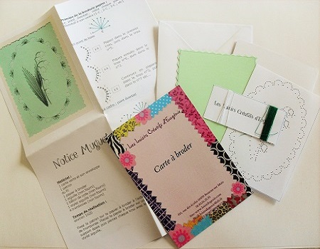 Broderie sur papier loisirs creatifs muguet
