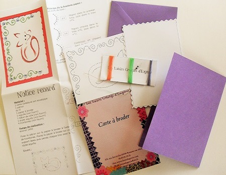 Broderie sur papier loisirs creatifs renard