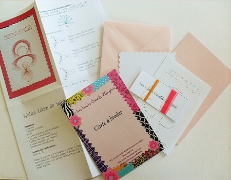Broderie sur papier loisirs creatifs tetine fille