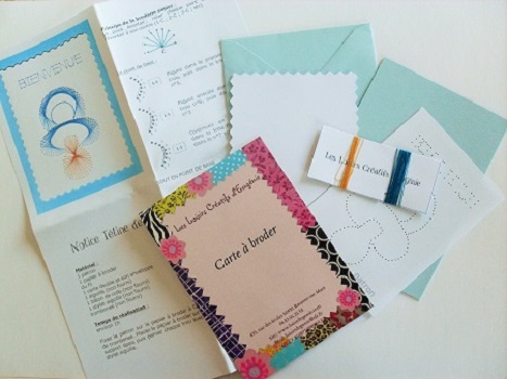 Broderie sur papier loisirs creatifs tetine garcon