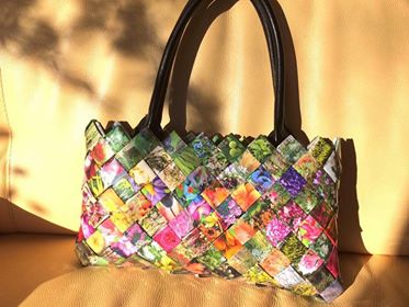 Caroline sac magazine jardin vannerie papier les loisirs creatifs d eugenie