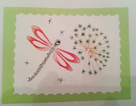 Carte a broder broderie papier kit loisirs creatifs 12