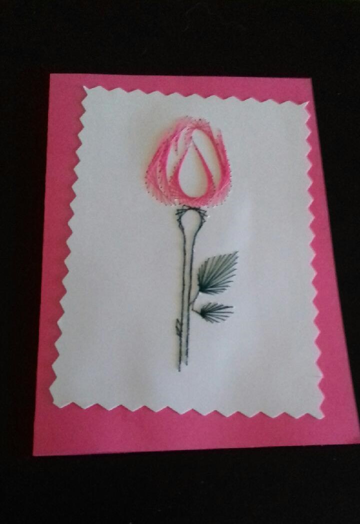Carte a broder broderie sur papier kit loisir creatif