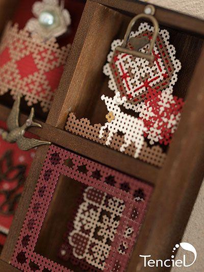 Carton papier perfore broderie canivet kirigami noel modele decoupe