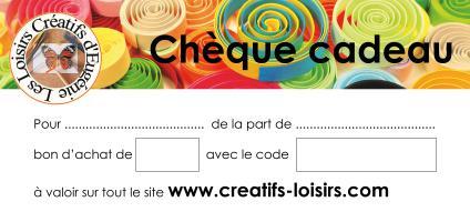 Cheque cadeau quilling broderie papier loisir creatif eugenie