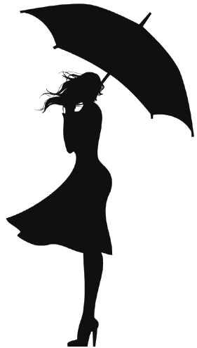 Femme au parapluie silhouette a decouper modele quilling carte femme sous la pluie loisir creatif tuto 01