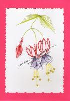 Fleur fuchsia broderie papier loisir creatif eugenie