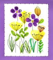 Fleurs des champs broderie papier loisir creatif eugenie patron modele herbe vegetation plante