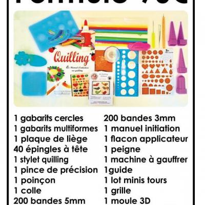 Formule matériel quilling 90€