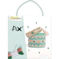 Kit complet bracelet a broder enfant point de croix bleu