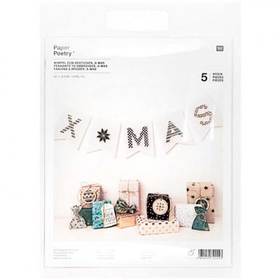Kit complet broderie point de croix guirlande x mas noel christmas