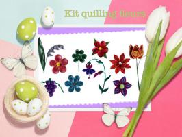 Kit fleur quilling modele facile loisir creatif