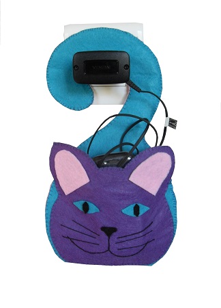Kit loisirs creatifs feutrine porte telephone chat 01