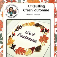 Kit quilling automne tableau tuto modele diy paperolles bande papier