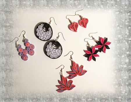 Kit quilling boucles d oreilles bouble oreille loisir creatif eugenie