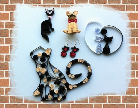 Kit quilling chat 1 evolutif loisir creatif eugenie