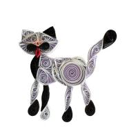 Kit quilling chat 2 chat blanc loisir creatif eugenie