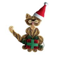 Kit quilling chat 2 chat de noel loisir creatif eugenie