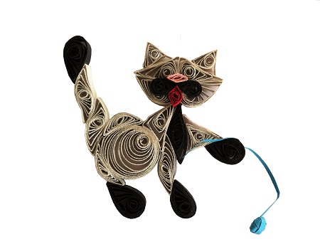 Kit quilling chat 2 chat gris loisir creatif eugenie