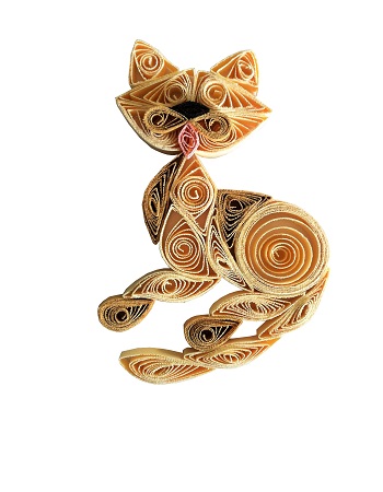 Kit quilling chat 2 chat ivoire loisir creatif eugenie
