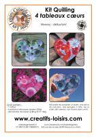 Kit quilling coeur tableau papier roule bande diy loisirs creatifs eugenie modele facile debutant 4