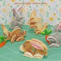Kit quilling lapin apprendre modele facile diy