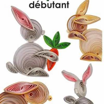 Kit quilling lapin modele debutant facile