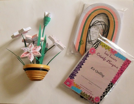 Kit quilling pot de fleurs loisirs creatifs