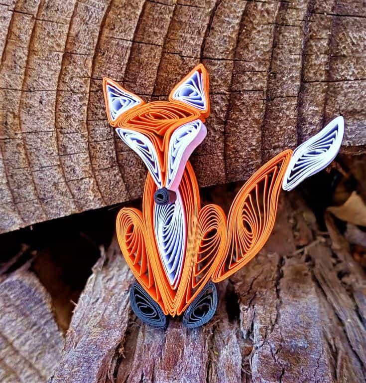 Kit quilling renard fox goupil bande papier roule paperolle diy tuto tutoriel loisirs creatifs apprendre